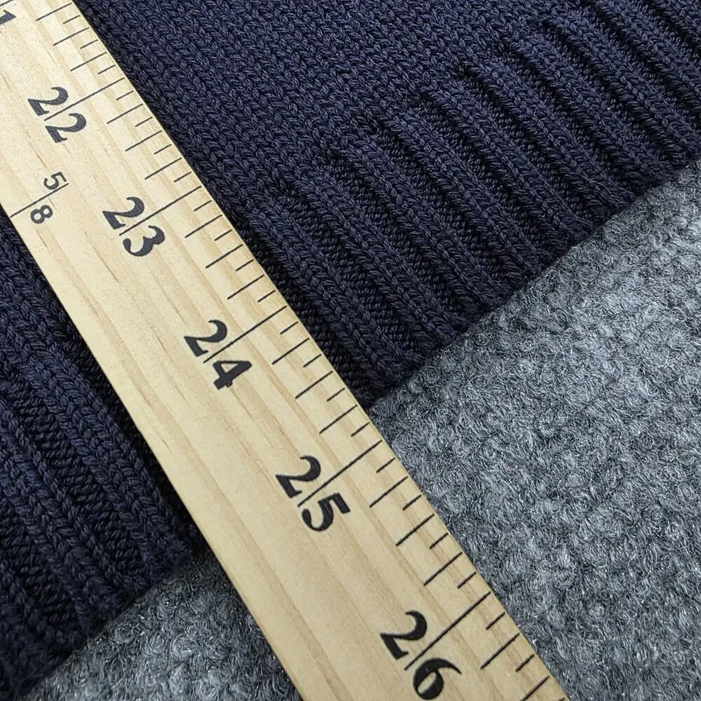 Vintage Lands End Sweater Vest Mens Large Blue Navy V Neck Knit Pullover Casual